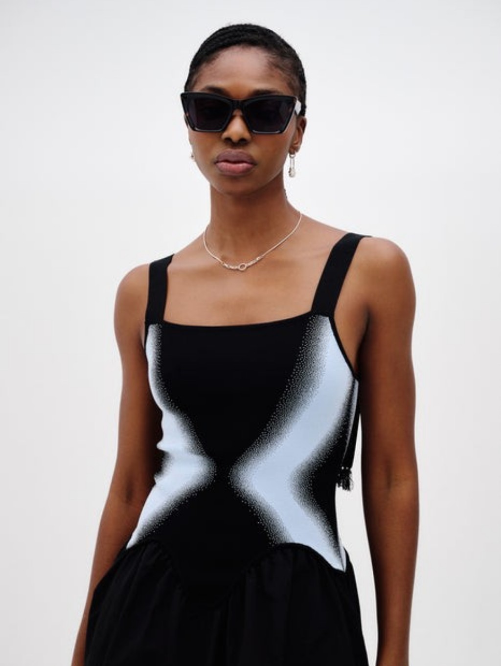 Ph5 Mushu Mixed Media Tank Dress Black S — image 8 of 8
